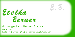 etelka berner business card